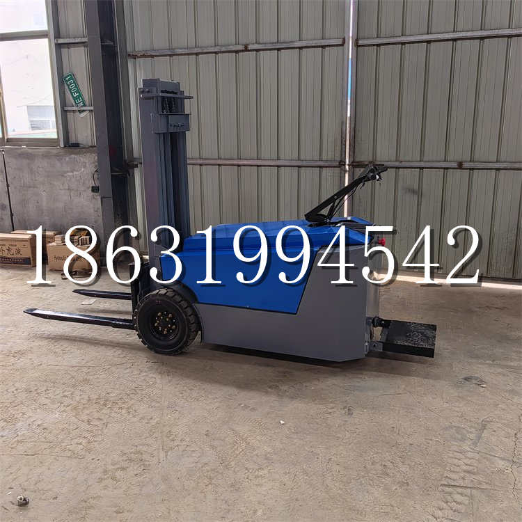 清河区全电动叉车插腿式堆高车液压装卸车1.5吨升高小型站驾式铲车